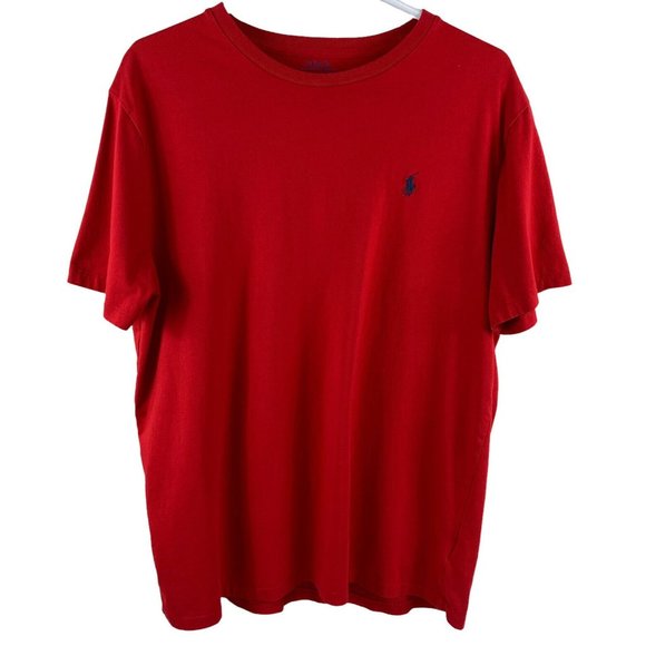 Vintage Polo Ralph Lauren Single Stitch Prep Yacht Frat Red Spring T-Shirt Men L - Picture 3 of 12